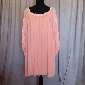 Entro Peach Dress L NWOT